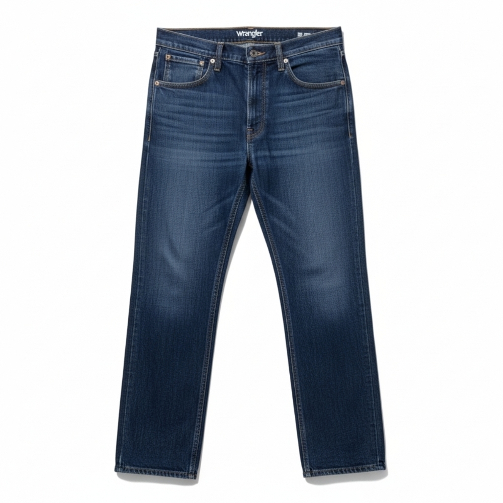 Wrangler Men’s Regular Fit Straight Leg Blue Jeans 34x34 - Picture 1 of 7